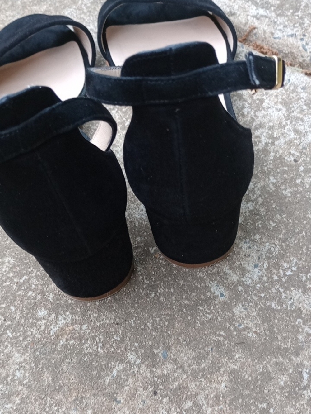 Free People Black Ankle-Strap Heeled Sandals - Picture 7 of 16